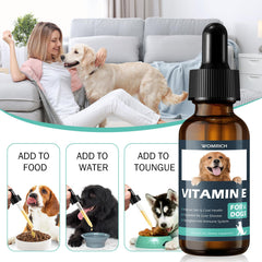 Piel y pelaje más brillantes con uso regular de WOMRICH Vitamina E.