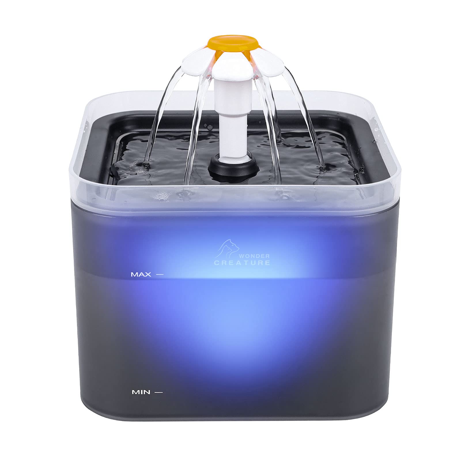 Wonder Creature bebedero para gatos con luz LED facilita ver el nivel de agua