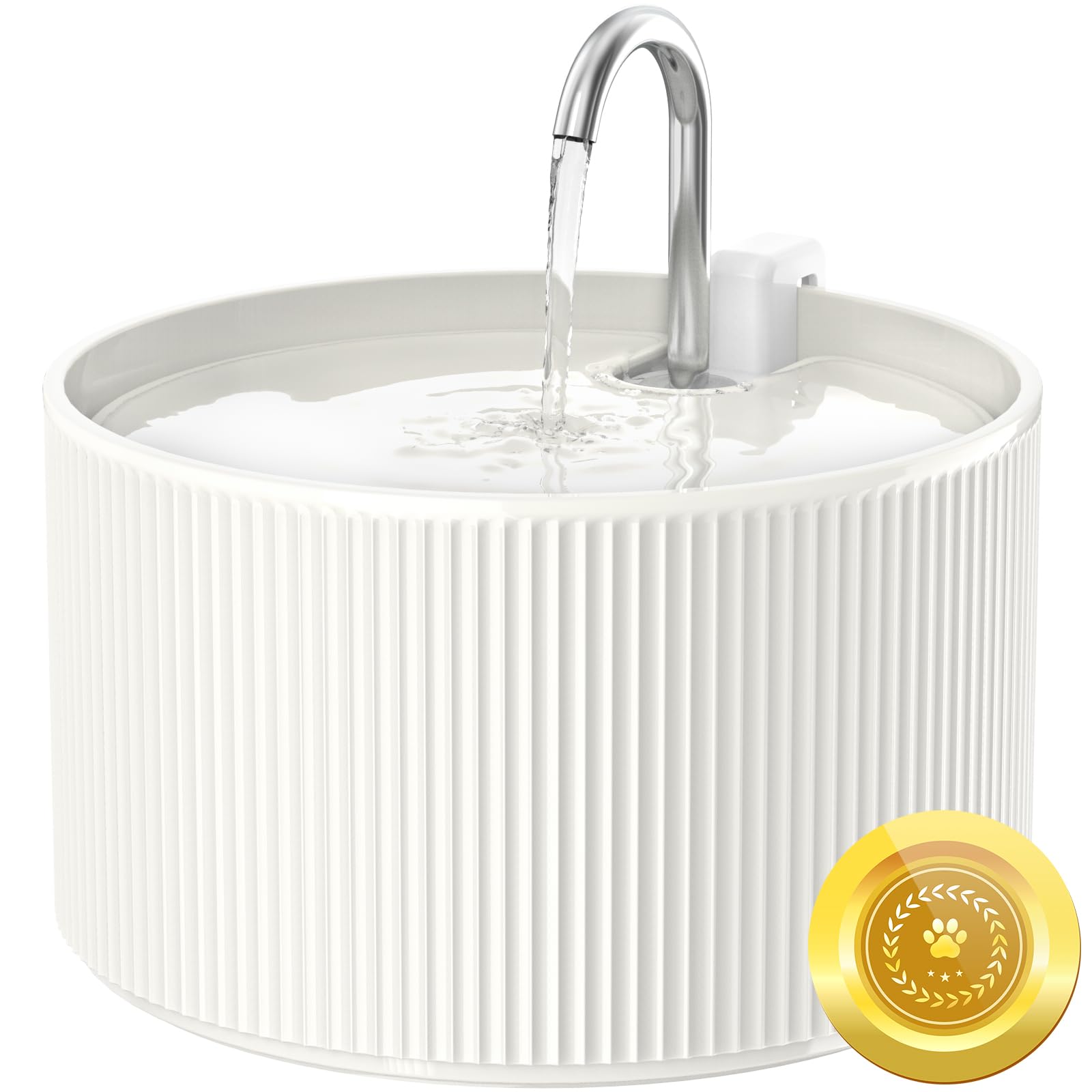 Fuente Wonder Creature de cerámica 2.2L para gatos, hidratación continua en casa.