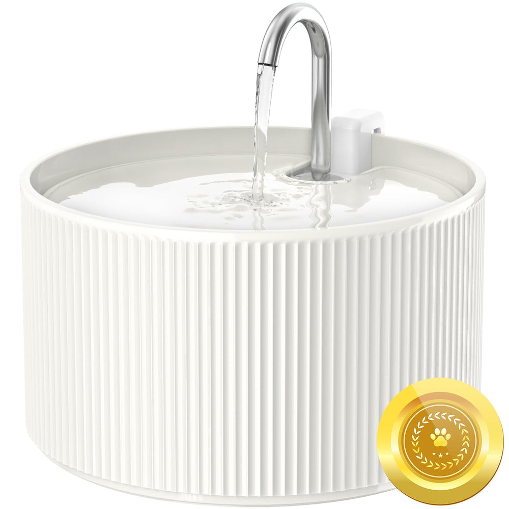 Fuente Wonder Creature de cerámica 2.2L para gatos, hidratación continua en casa.