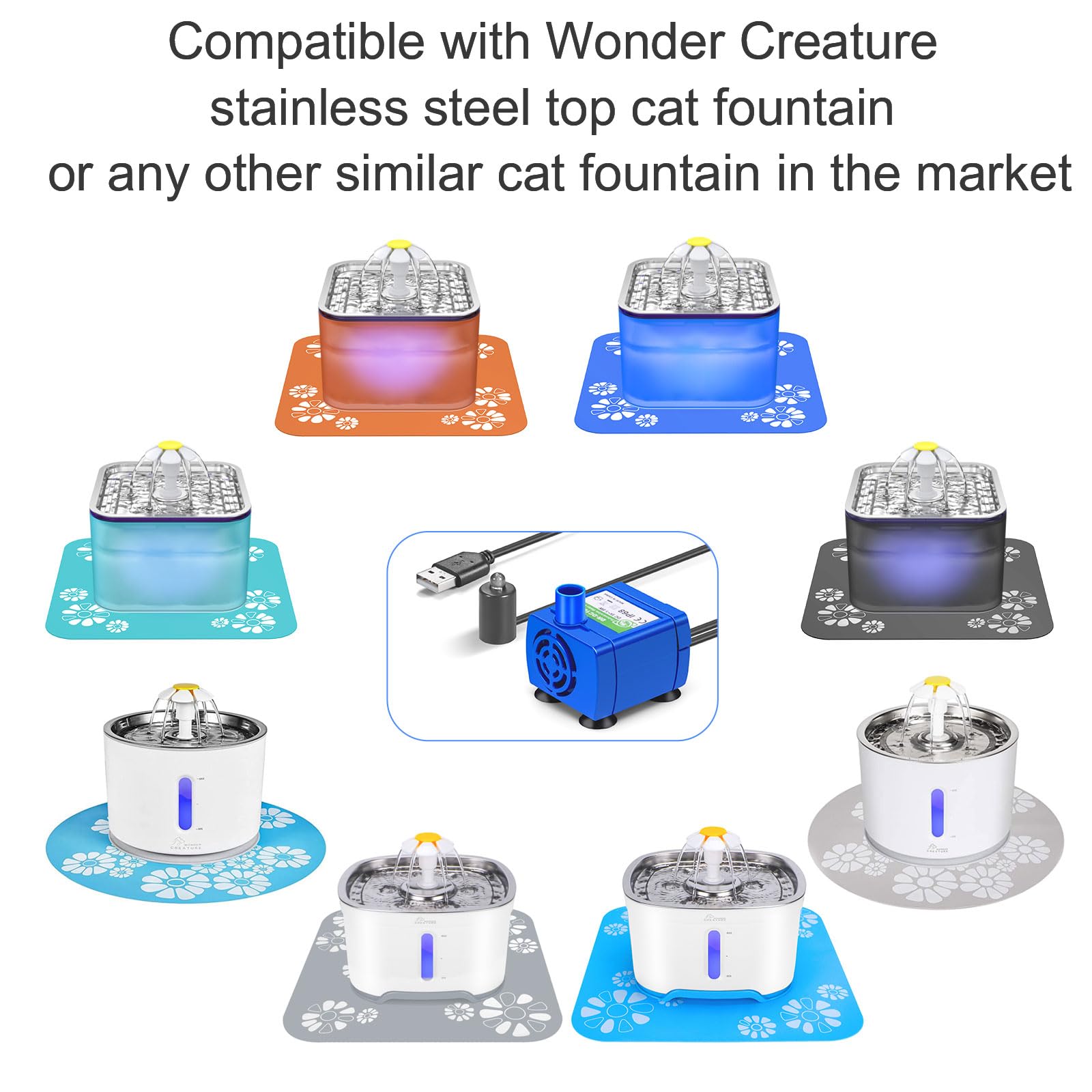 Bomba Wonder Creature con luz indicadora para vigilar el nivel de agua.