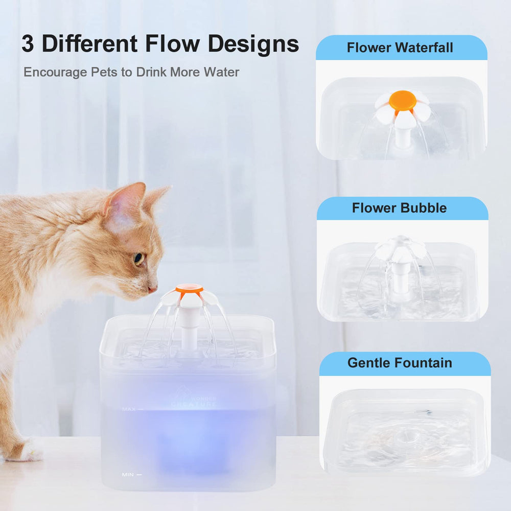 Sistema de filtración Wonder Creature con carbón activado para agua más limpia.