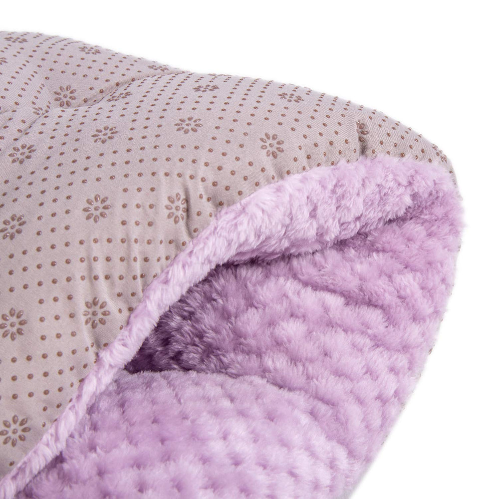 Cama suave WONDER MIRACLE Fuzzy Deluxe para perros y gatos, color lavanda.