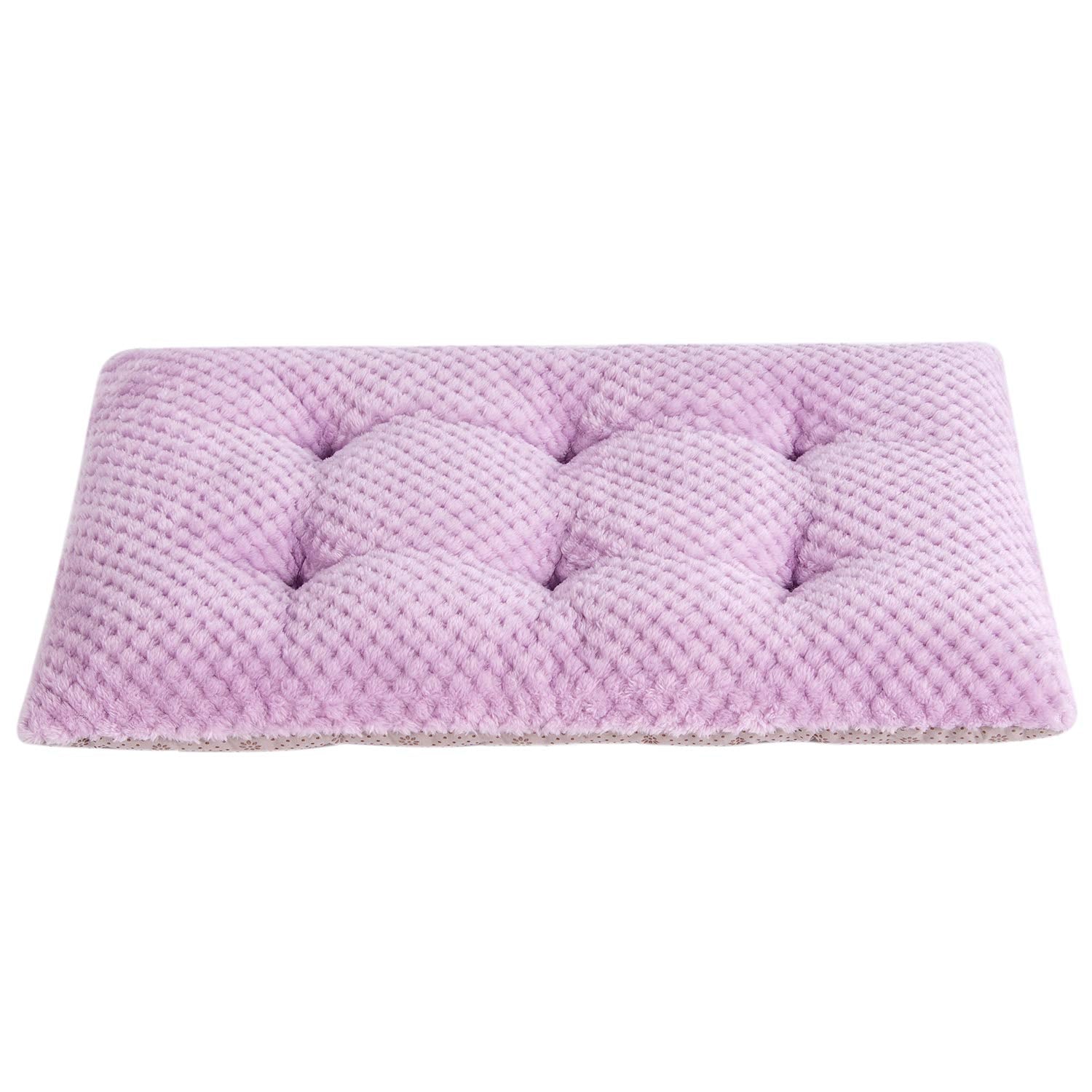 Cama WONDER MIRACLE Fuzzy Deluxe en tejido peluche lavanda, descanso suave para mascotas.