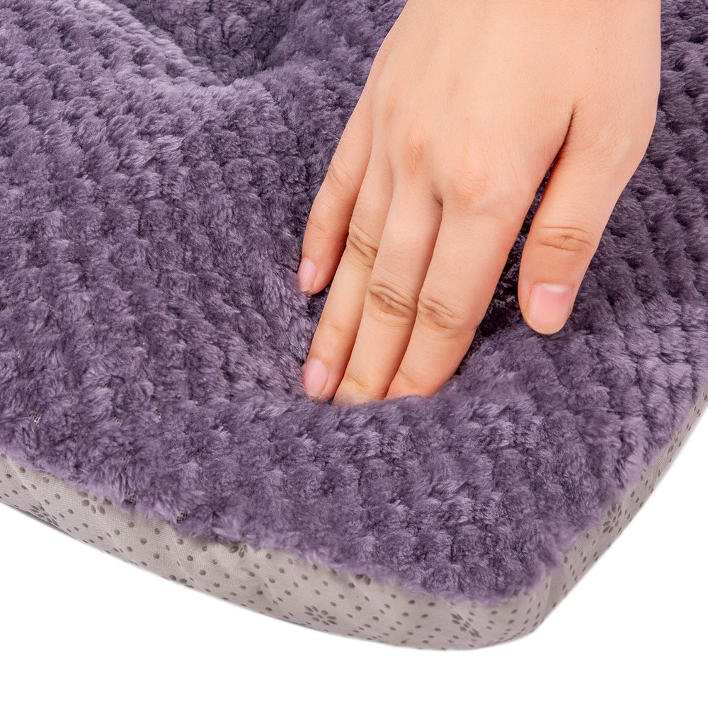 Wonder Miracle Fuzzy Deluxe cama-mascotas-diseño-morado-púrpura, añade color y calidez.