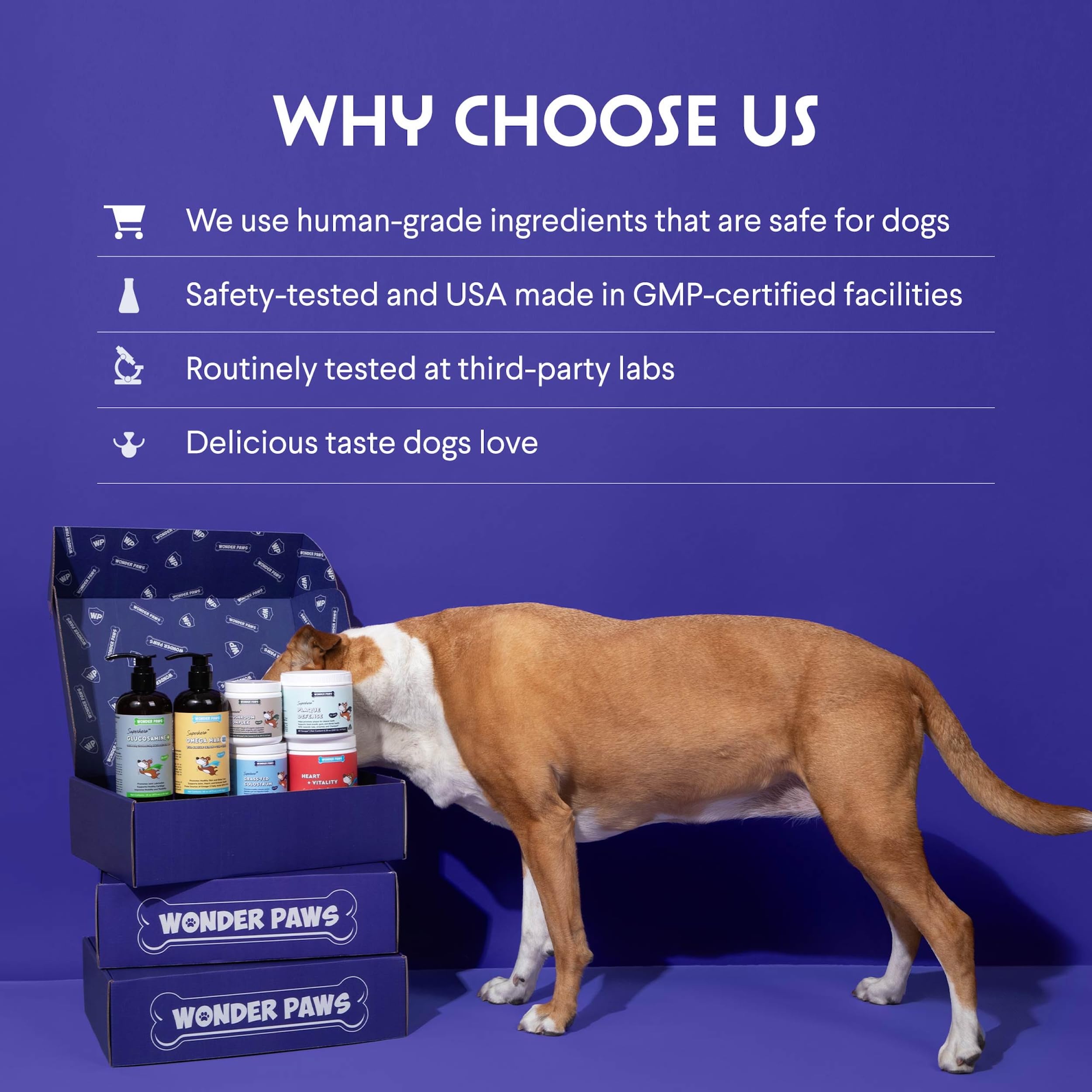 Dosis diaria basada en peso para posible apoyo renal con Wonder Paws.