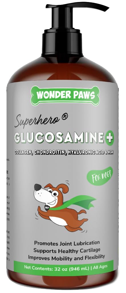 WONDER PAWS glucosamina líquida para perros mejora la movilidad de caderas y articulaciones