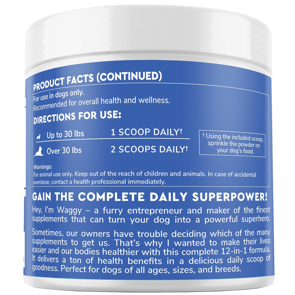 Perro activo con Wonder Paws, complemento para energía diaria