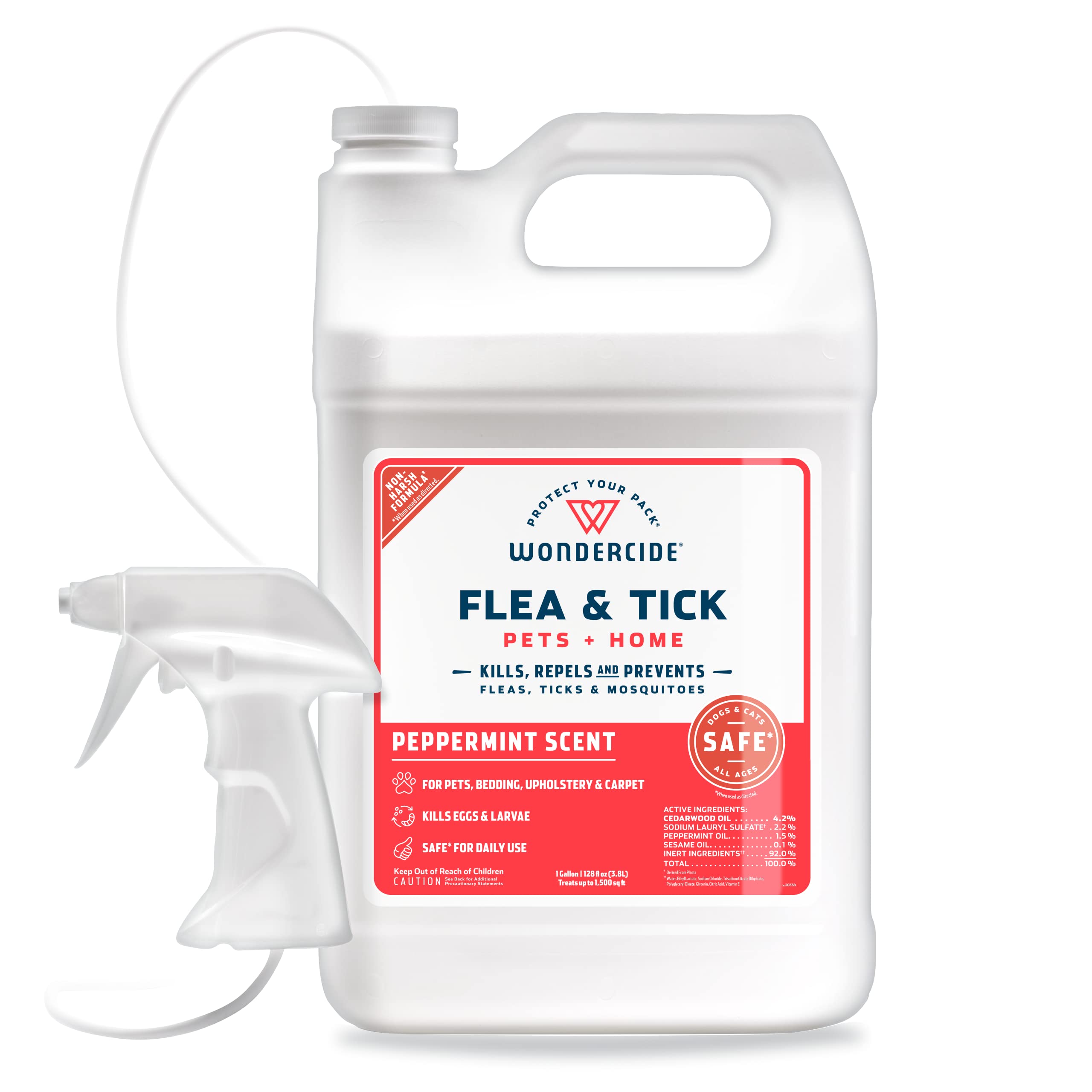Wondercide spray en botella para control de pulgas y garrapatas en perros