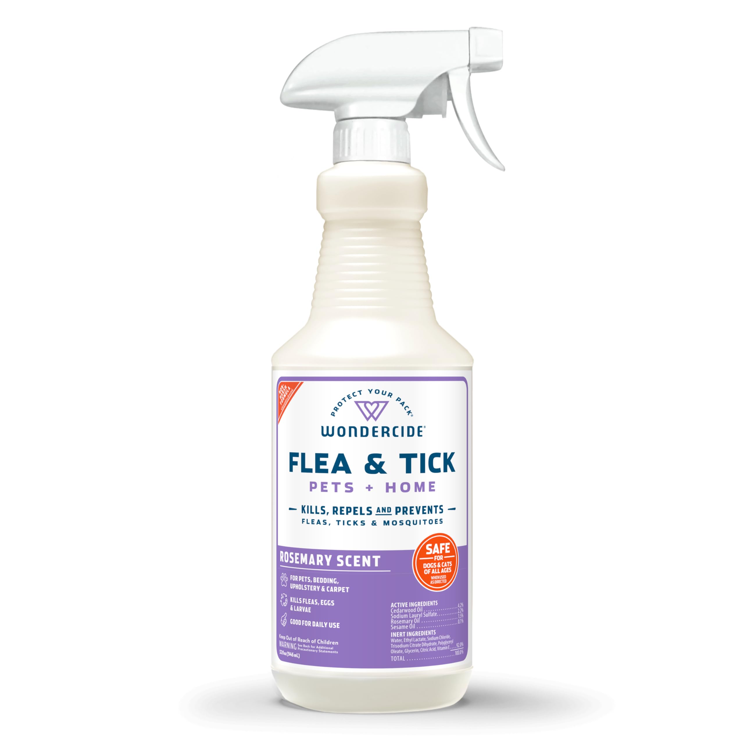 Wondercide: botella de spray para aplicación segura en mascotas y entorno.