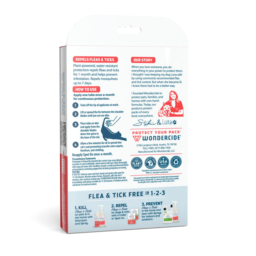 Wondercide para gatos pack de 3 tubos: suministro cómodo para meses.