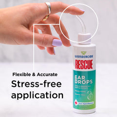 Wondercide Rescue ácido hipocloroso seguro alrededor de ojos y boca.