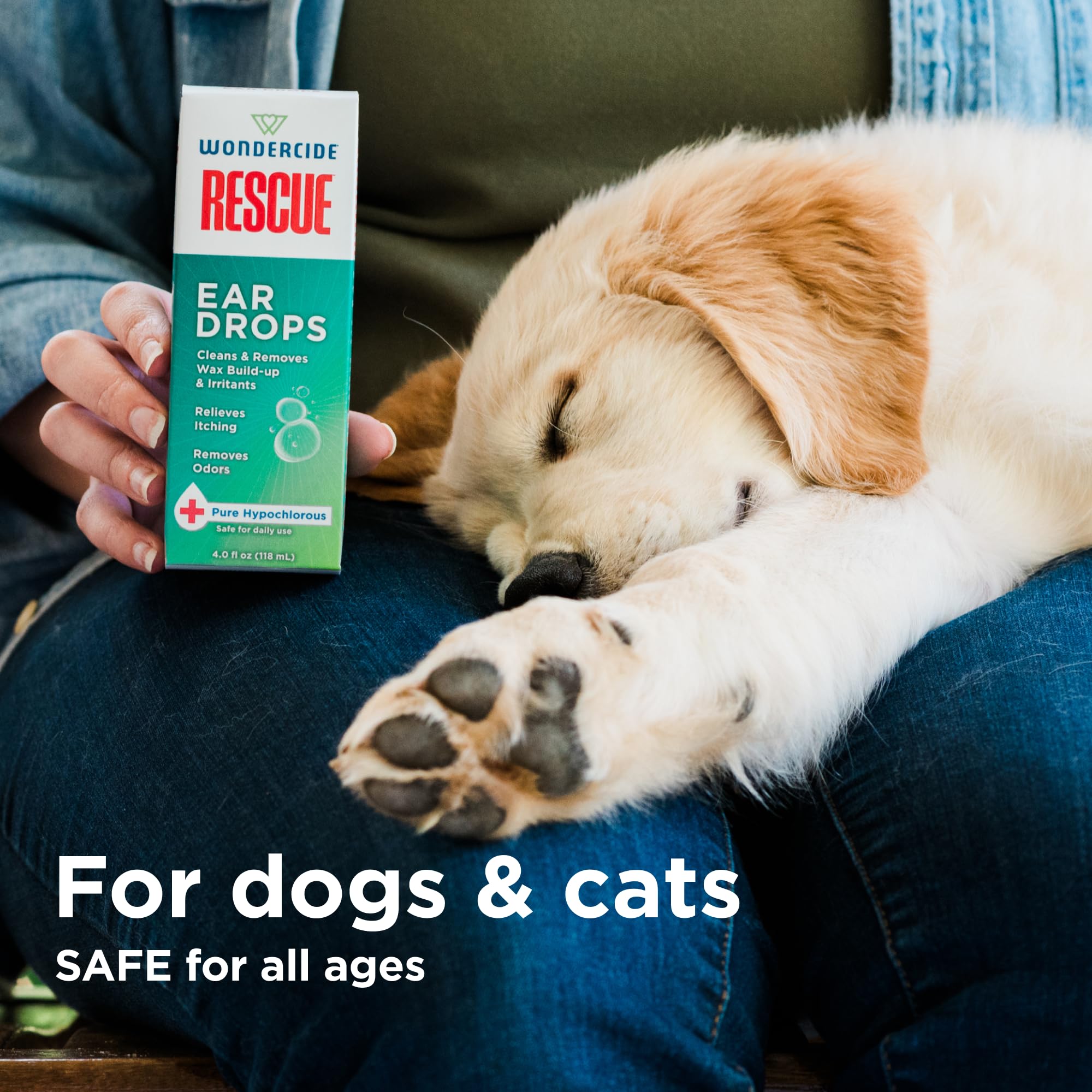 Wondercide Rescue fabricado en Estados Unidos con tres ingredientes simples.