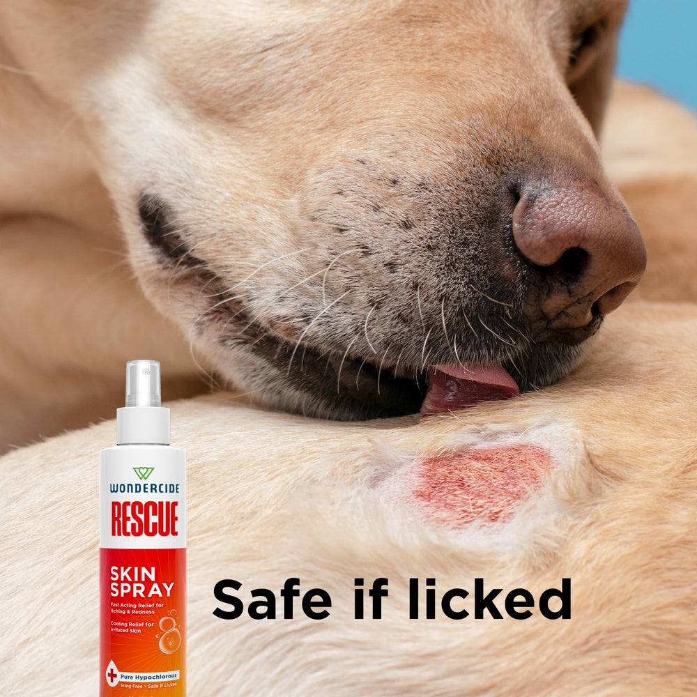 Wondercide Rescue, aplicacion-cuello-piel, cuidado suave alrededor del cuello.