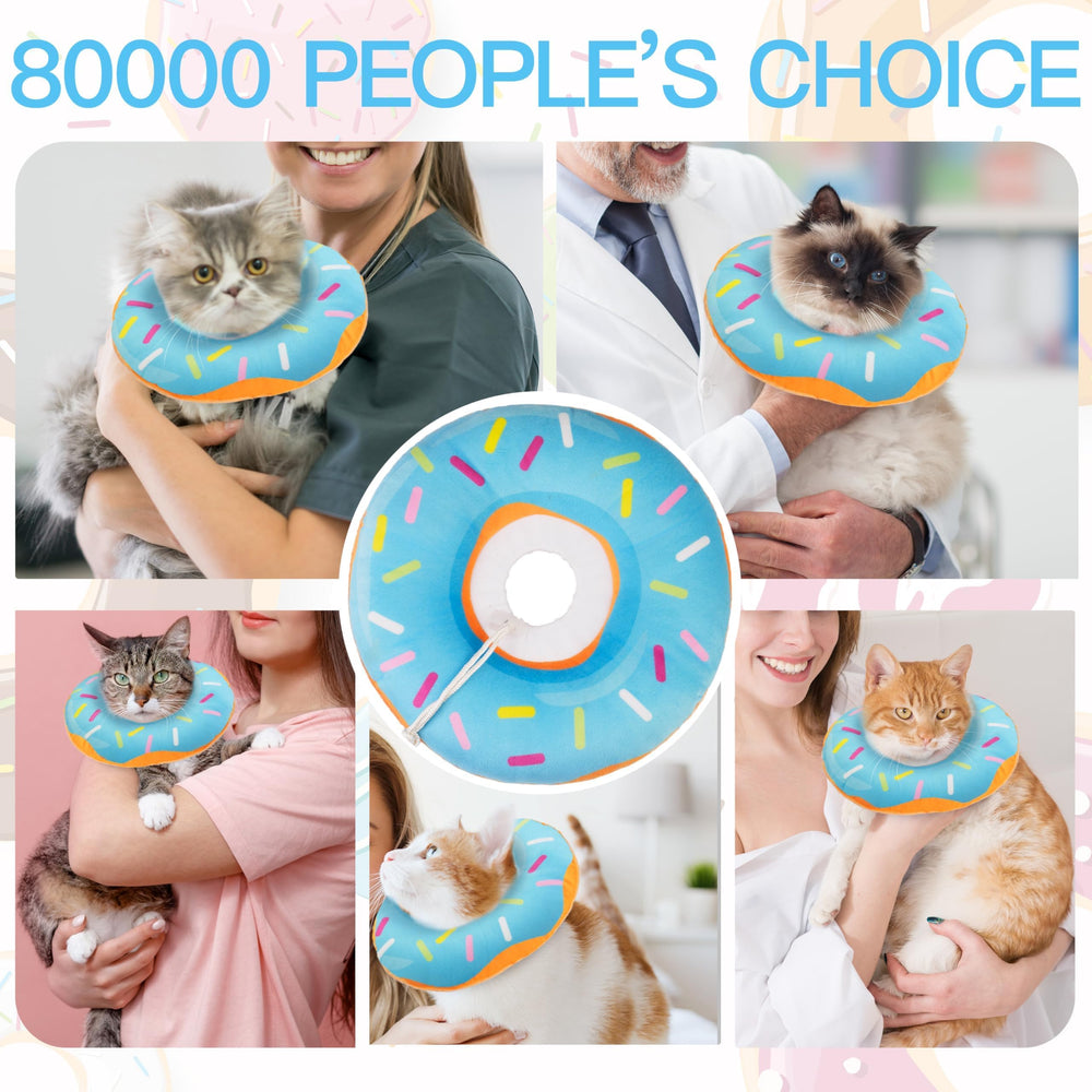 Collar donut WONONE para gato: diseño suave para dormir.