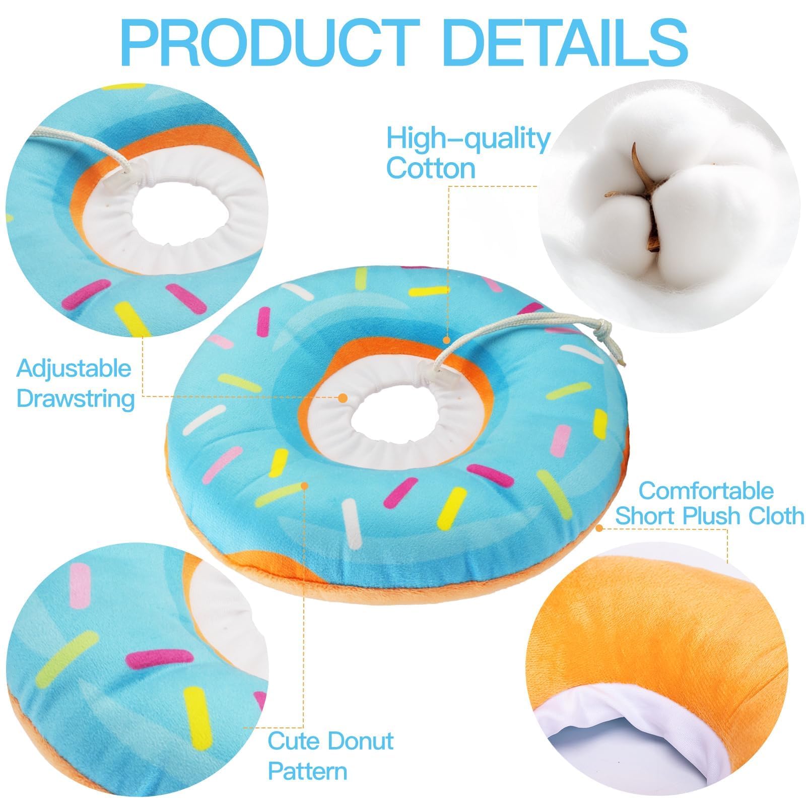 Collar donut WONONE para gato, uso diario sin molestar.