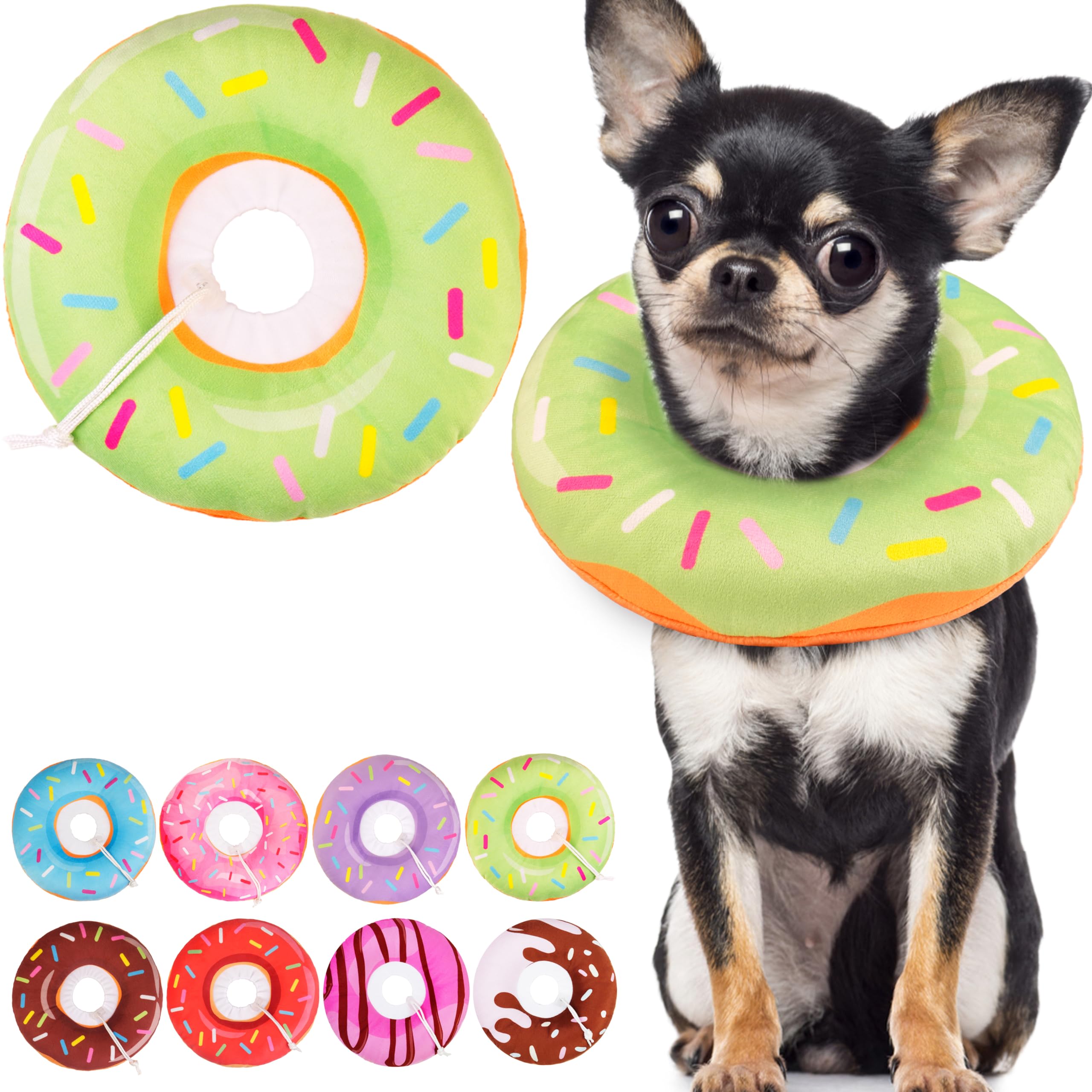 Collar WONONE donut suave para gatos, ideal tras cirugía para mayor comodidad.