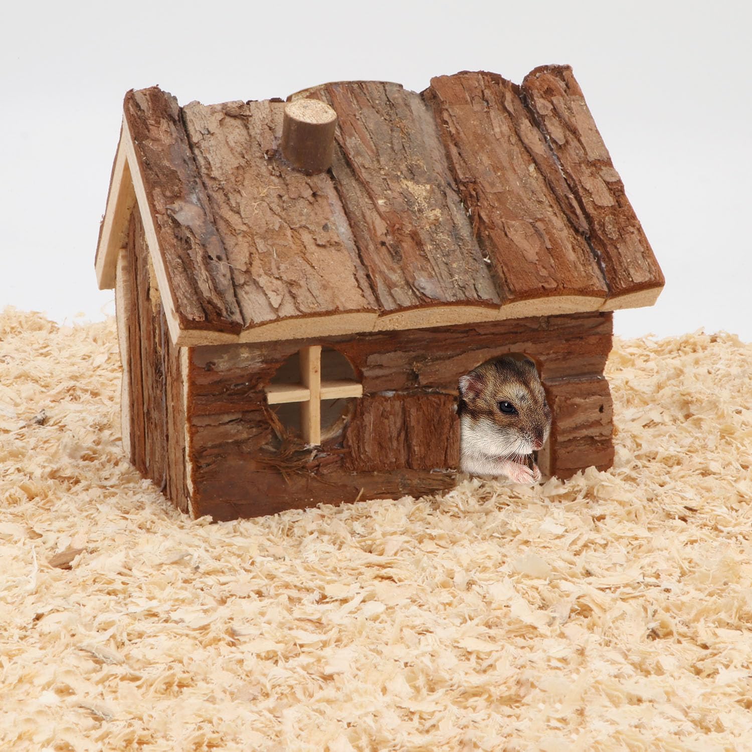 Wontee hogar hamster madera: dimensiones, se adapta a hamsters enanos.