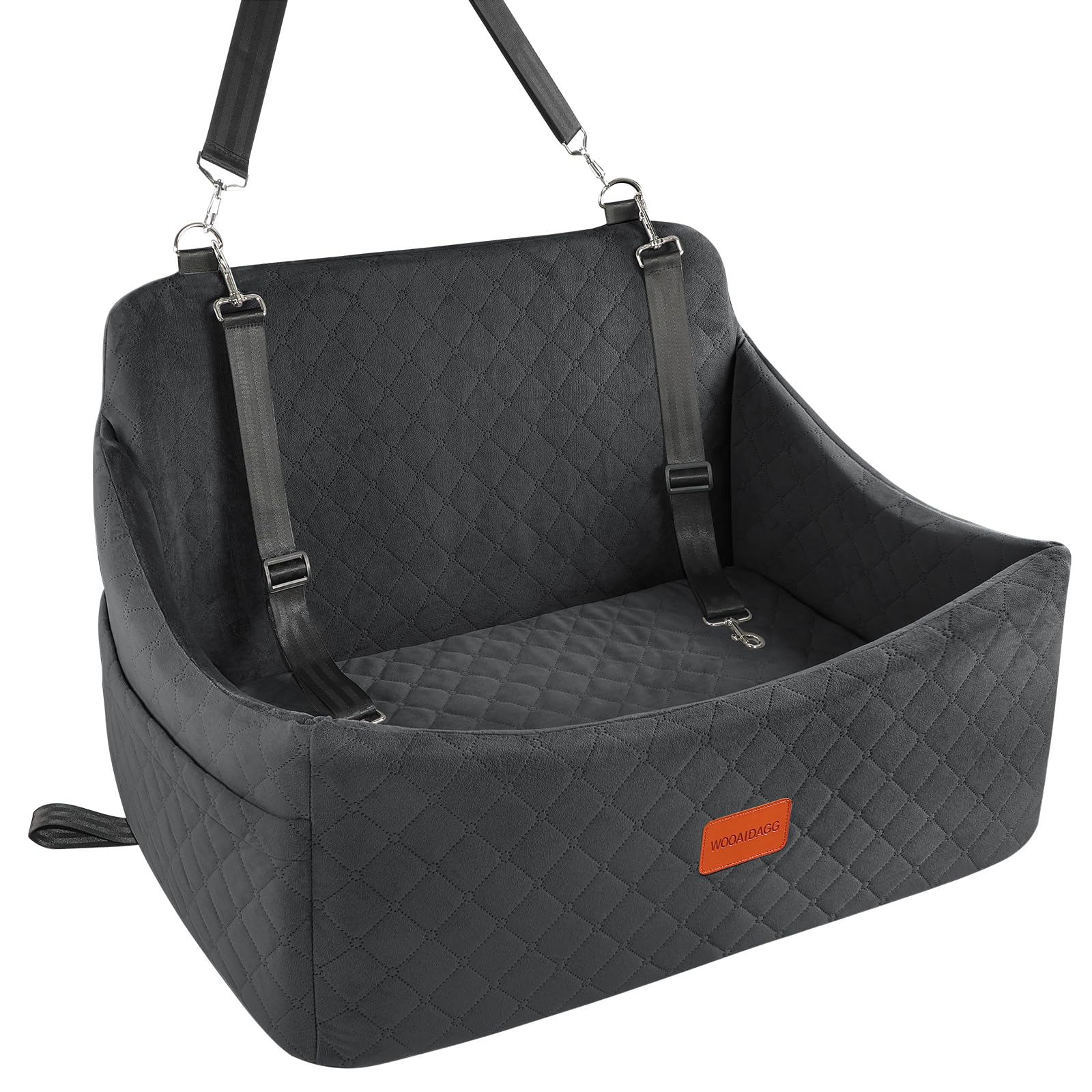 Wooaidagg asiento de coche para perro con correa ajustable y seguridad