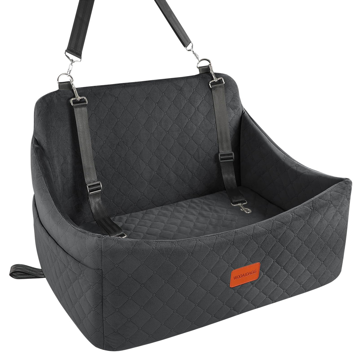 Wooaidagg asiento de coche para perro con correa ajustable y seguridad