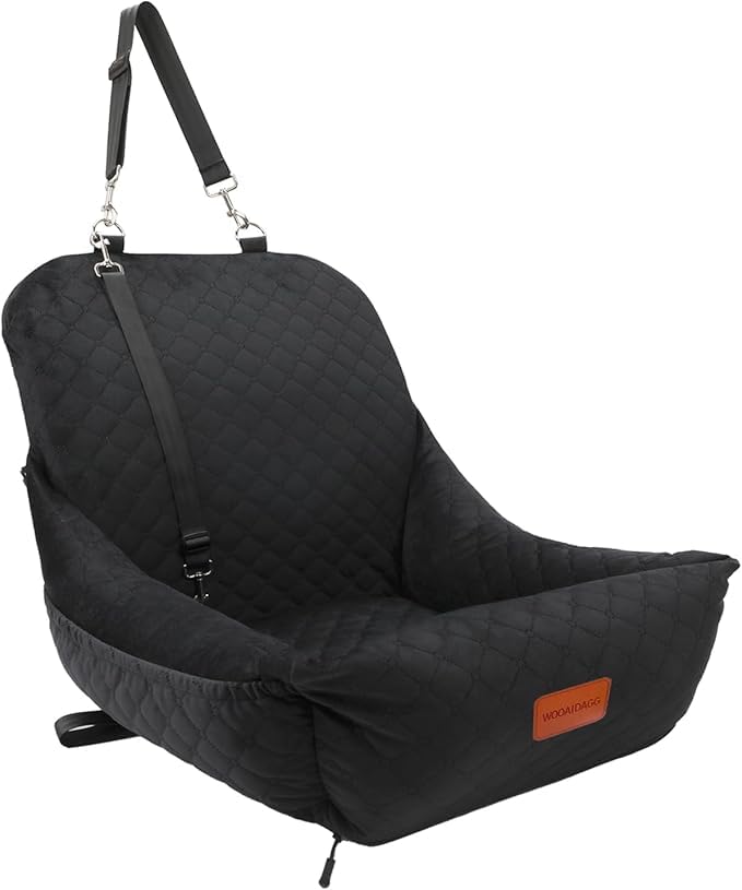 Wooaidagg asiento-perro-pequeno-25libras cómodo y seguro para paseos en coche