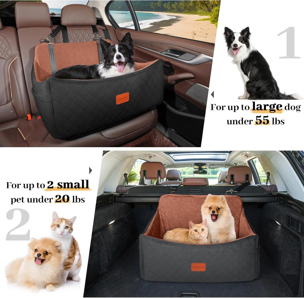 Wooaidagg confort ultra suave para perros cansados tras el viaje.