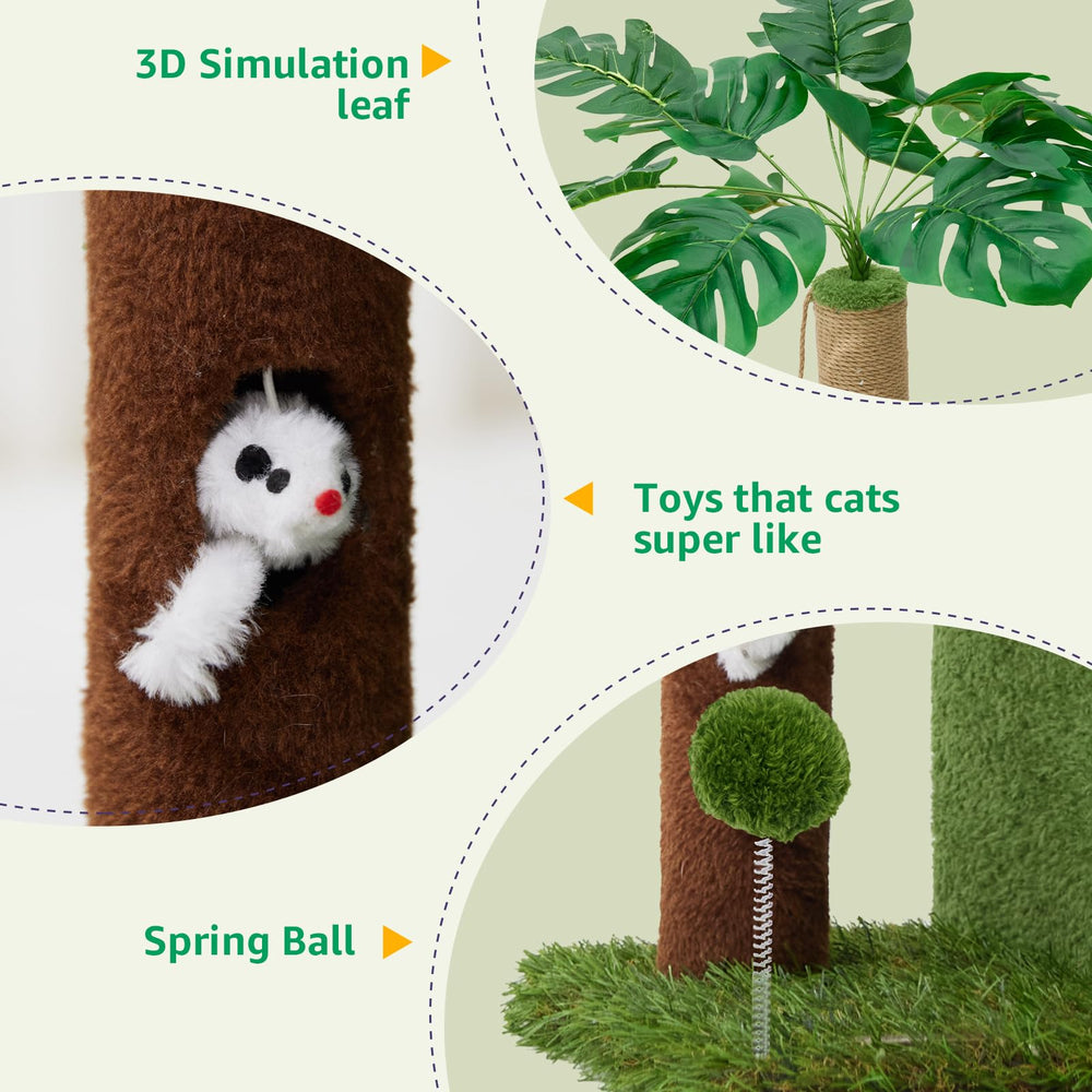 Woochpet 37 arbol gatos bola peluche juego adicional para perseguir
