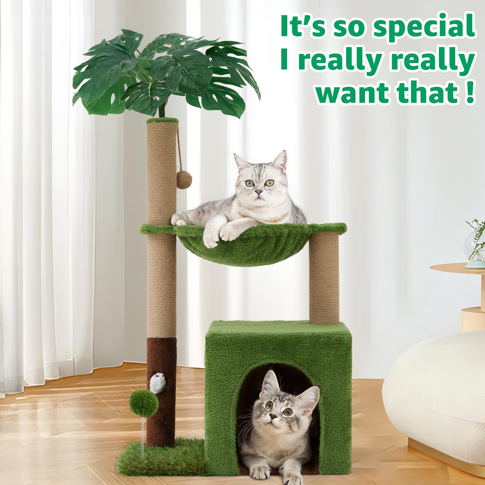 Woochpet 37 arbol gatos diseno interior estetica verde que combina con decoracion