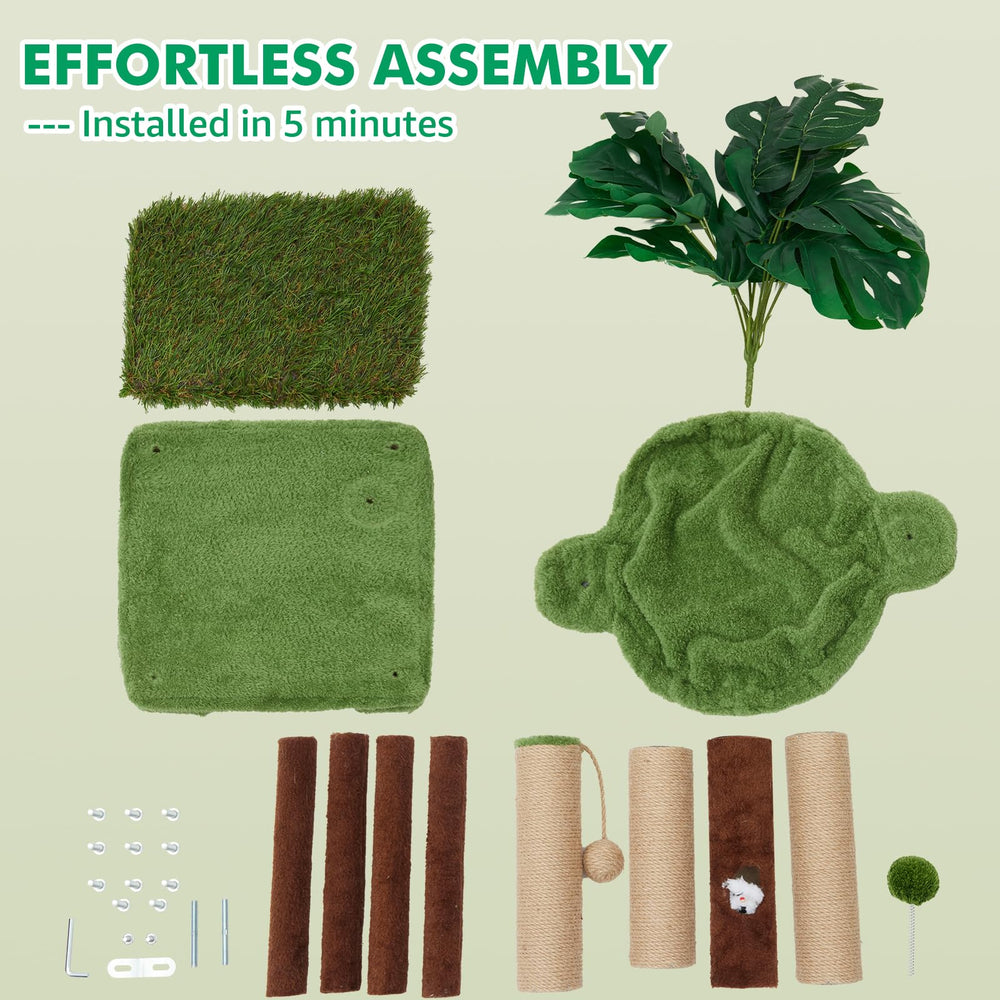 Woochpet 37 arbol gatos hojas verdes decoracion natural que invita a explorar