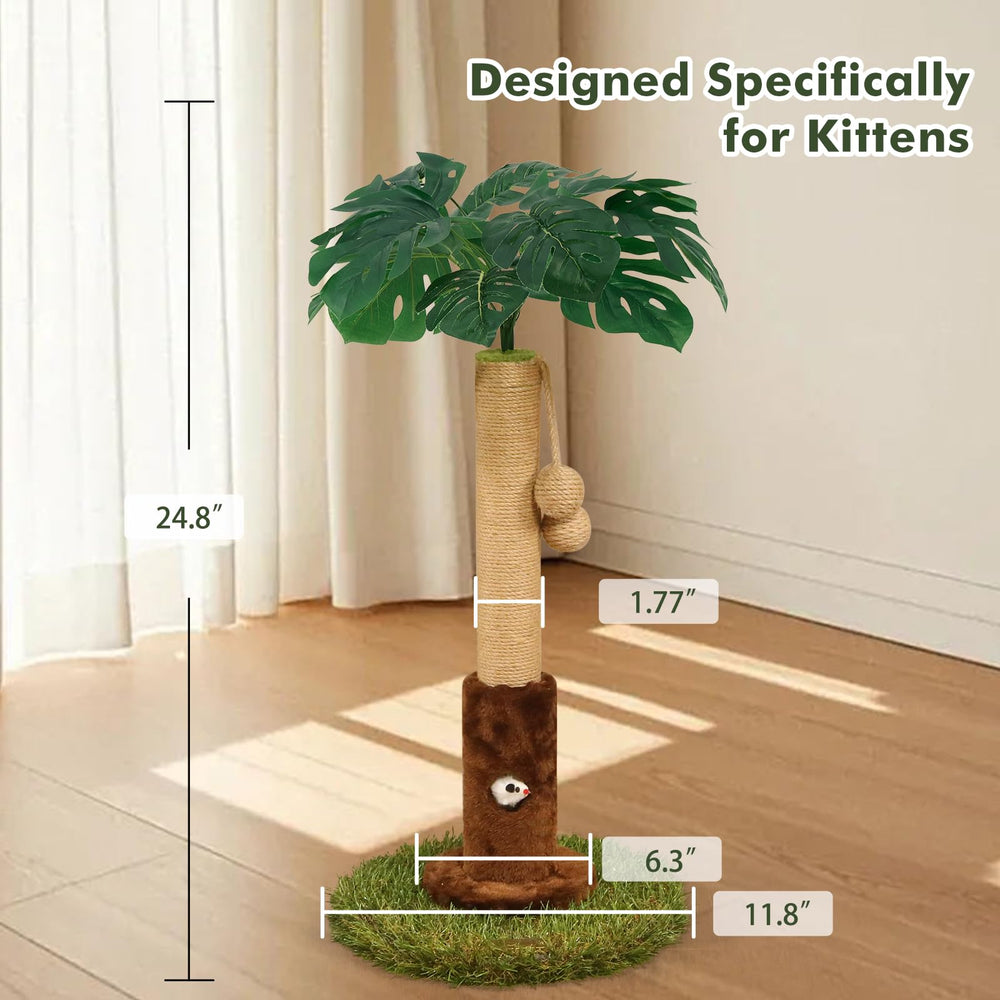 Woochpet arbol tropical rascador con bolas colgantes para juego