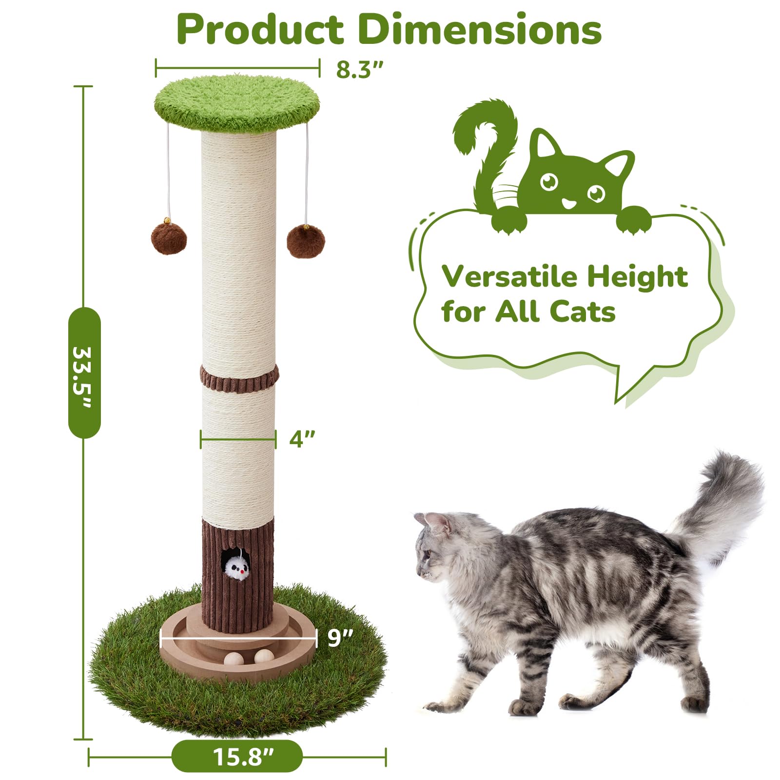 Woochpet pelotas colgantes rasca gatos estimulan juego diario