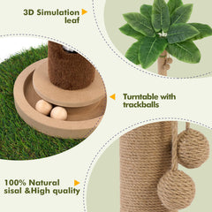 Woochpet rascador-gato-bolas-madera: estimula curiosidad y juego interactivo.