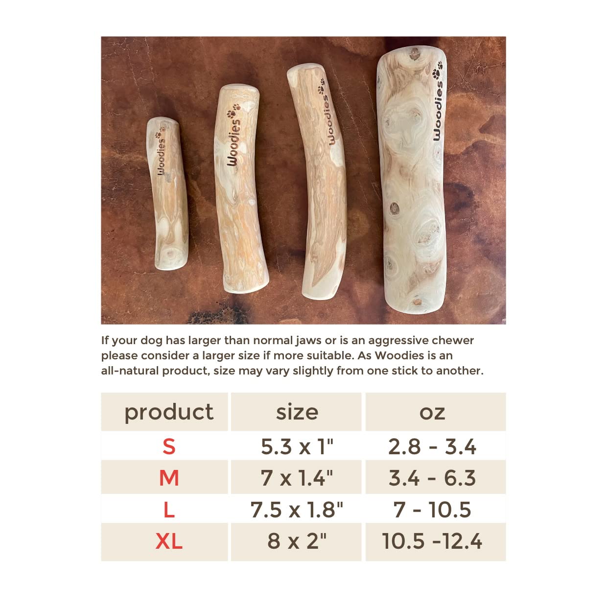 Woodies Dog Chews juego exterior con cuerda de coco para sesiones entretenidas.