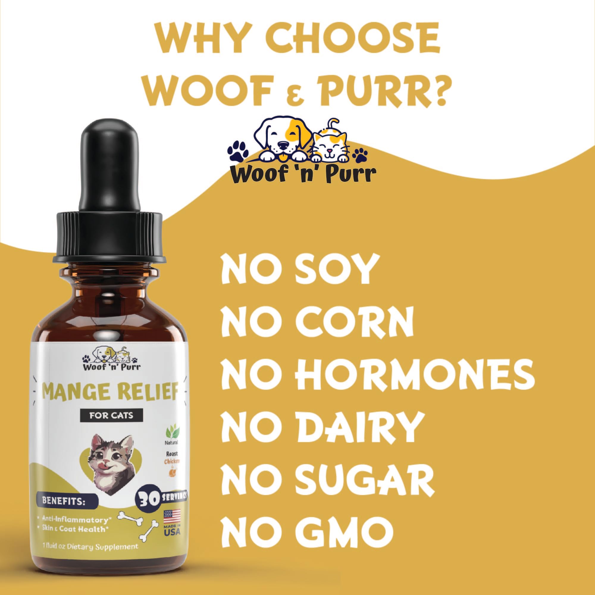 Pelaje brillante gracias a Woof 'n' Purr y su fórmula suave.