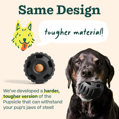 WOOF Power Chewer Pupsicle, base pesada para estabilidad durante la exploración de premios.
