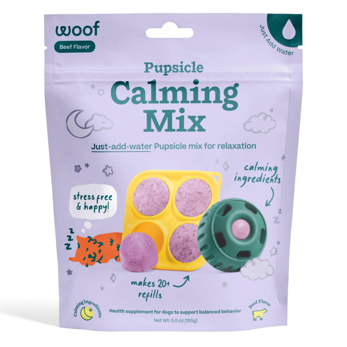 WOOF Pupsicle: mezcla para crear paletas sabrosas para tu perro.