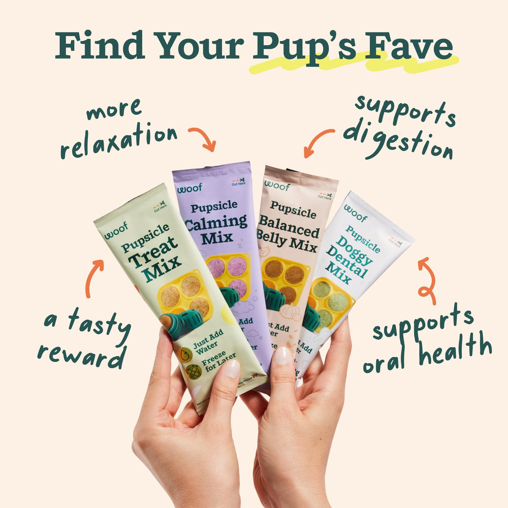 Compatible con la bandeja de golosinas Pupsicle de WOOF para juego limpio.