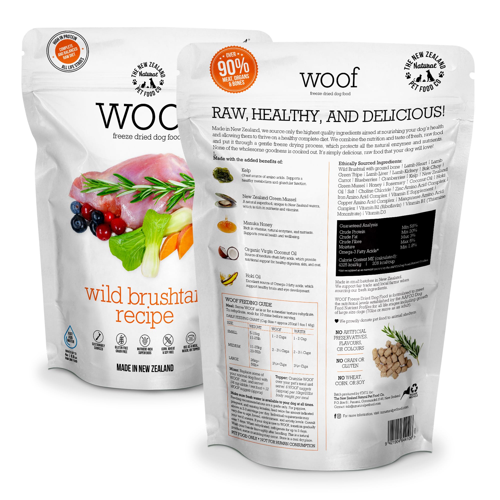 WOOF topping para comida de perro, añade proteína y sabor.