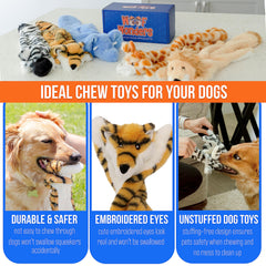 Juguete Woof Wonders sin relleno Zebra, añade crujido y estimula el juego.