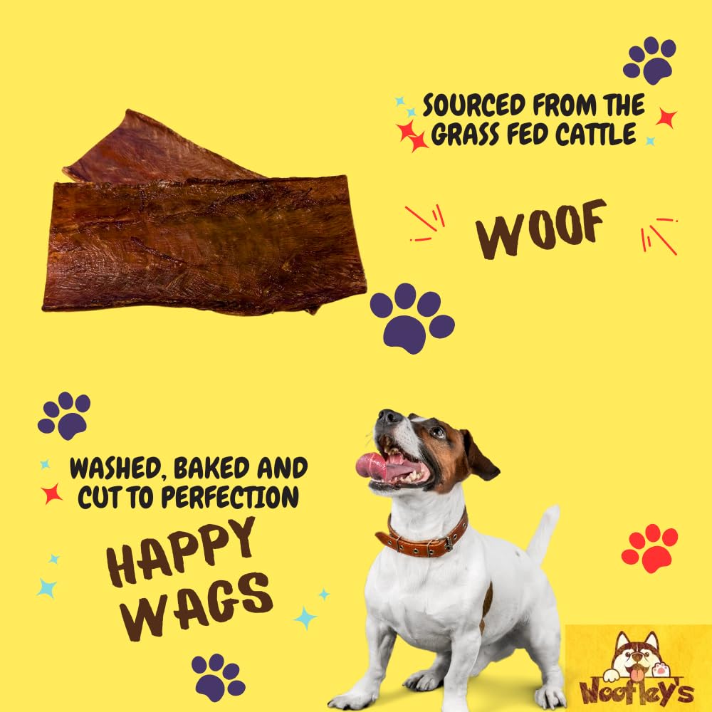 Woofley's Esófago Jerky: ingrediente único, ganado de pastoreo