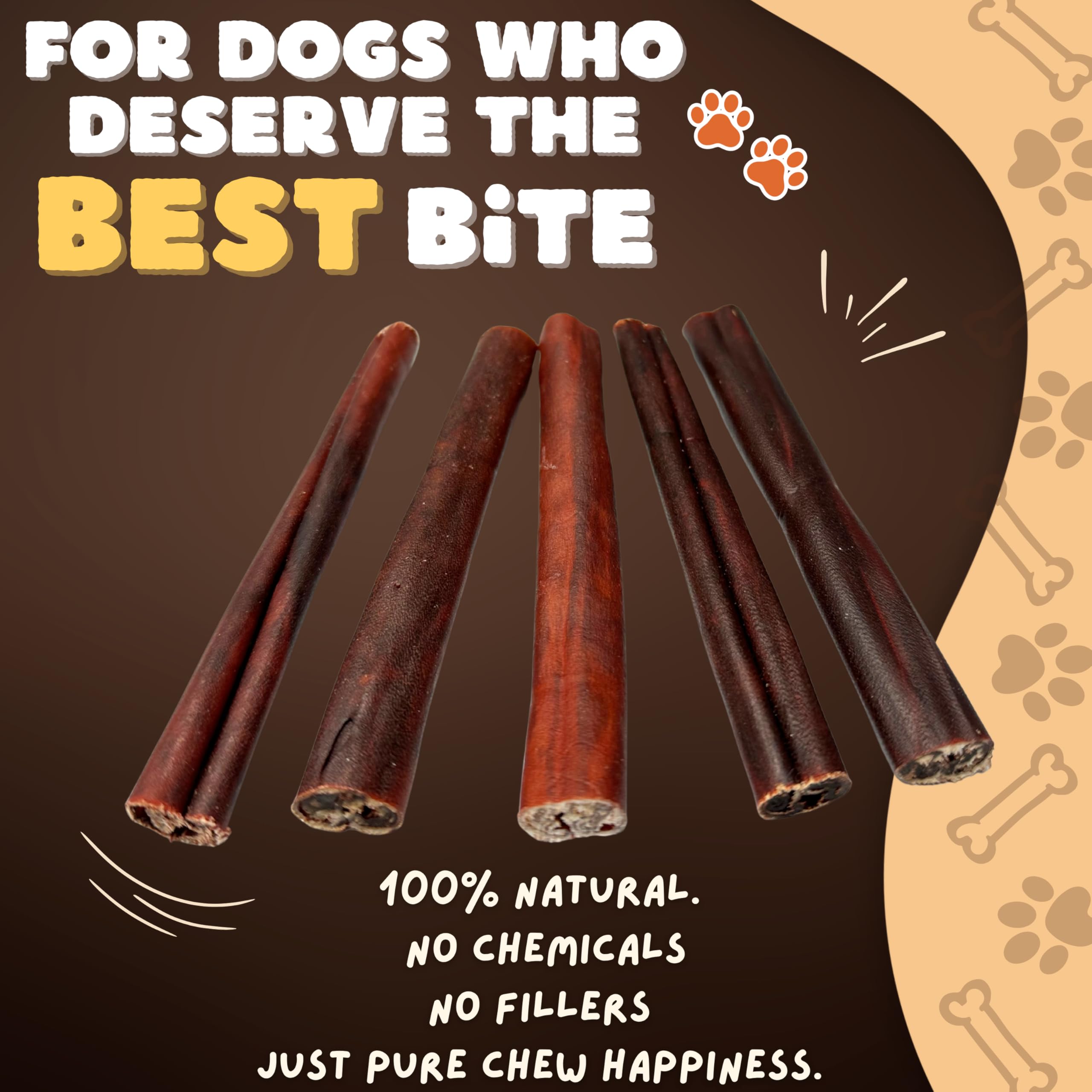 Woofley's palitos de colágeno 6 pulgadas, masticación de larga duración para perros activos.