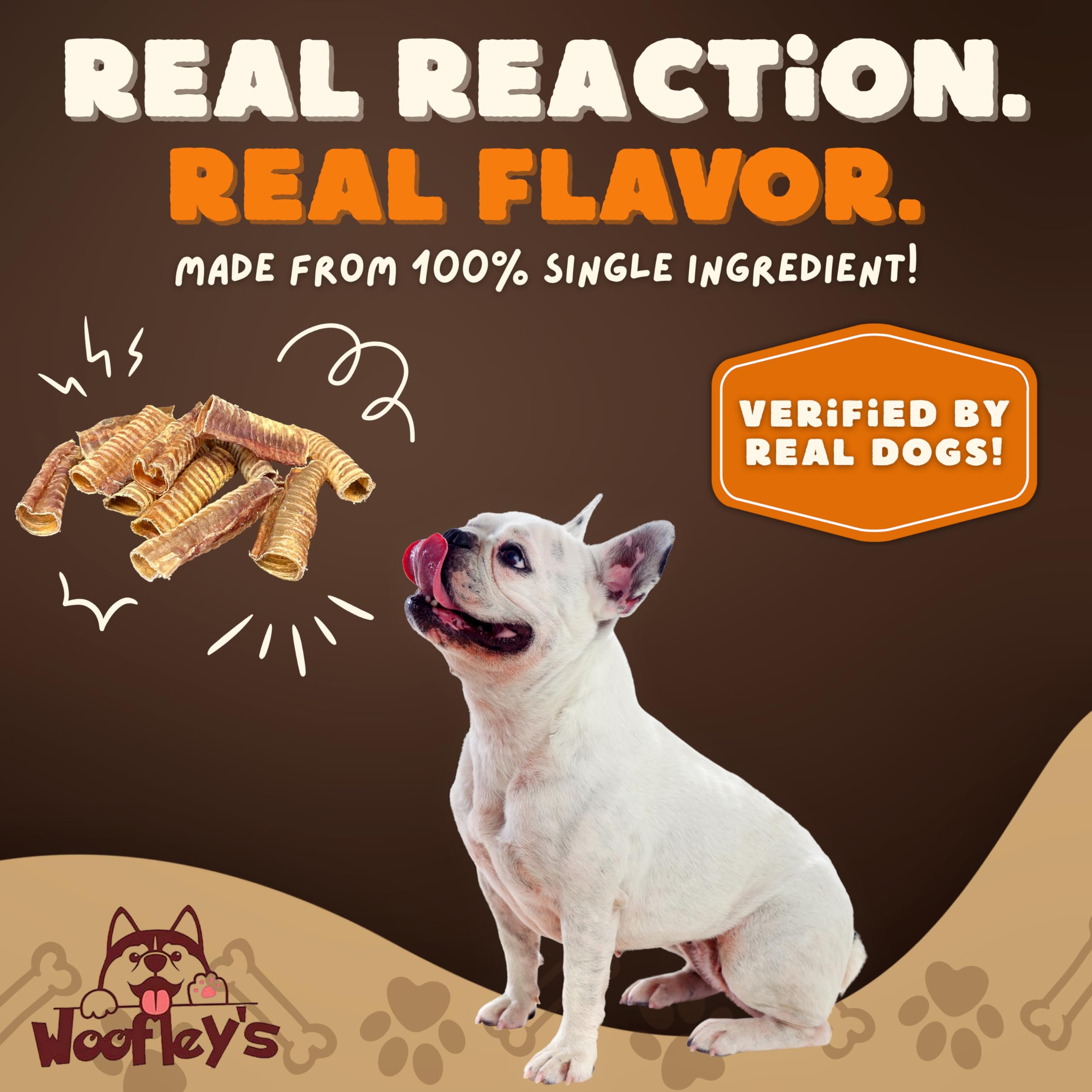 Woofley's tráquea de res apoya articulaciones y movilidad suave.
