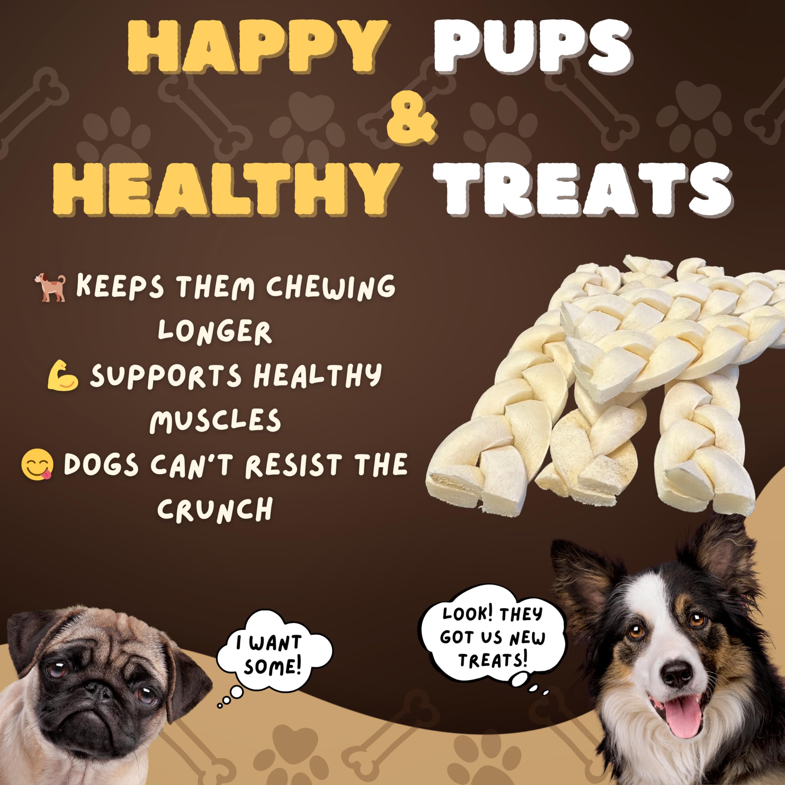 Woofley's trenzas de búfalo promueven salud dental durante la merienda diaria.