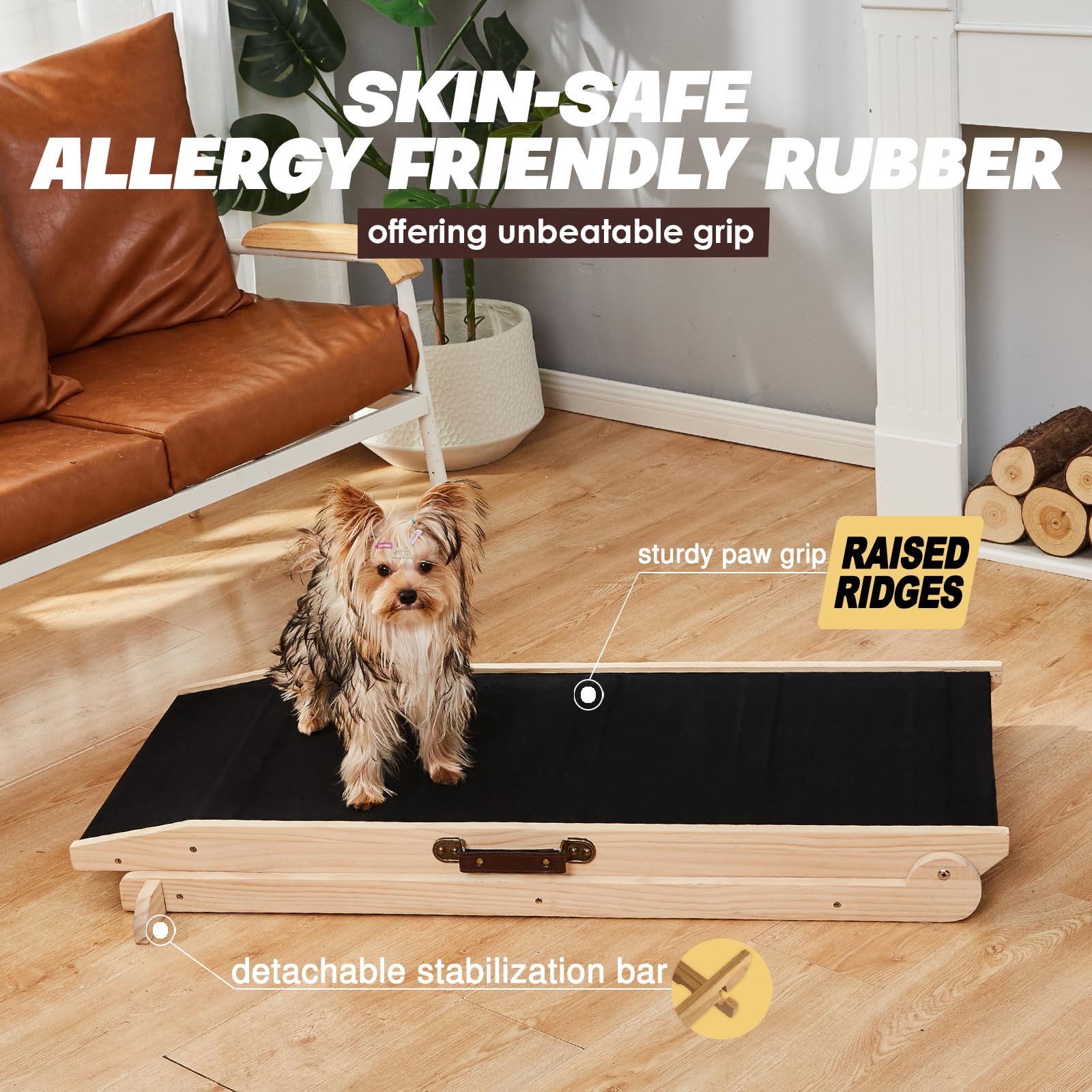 Woohoo Lab dog ramp folded flat for storage and portability