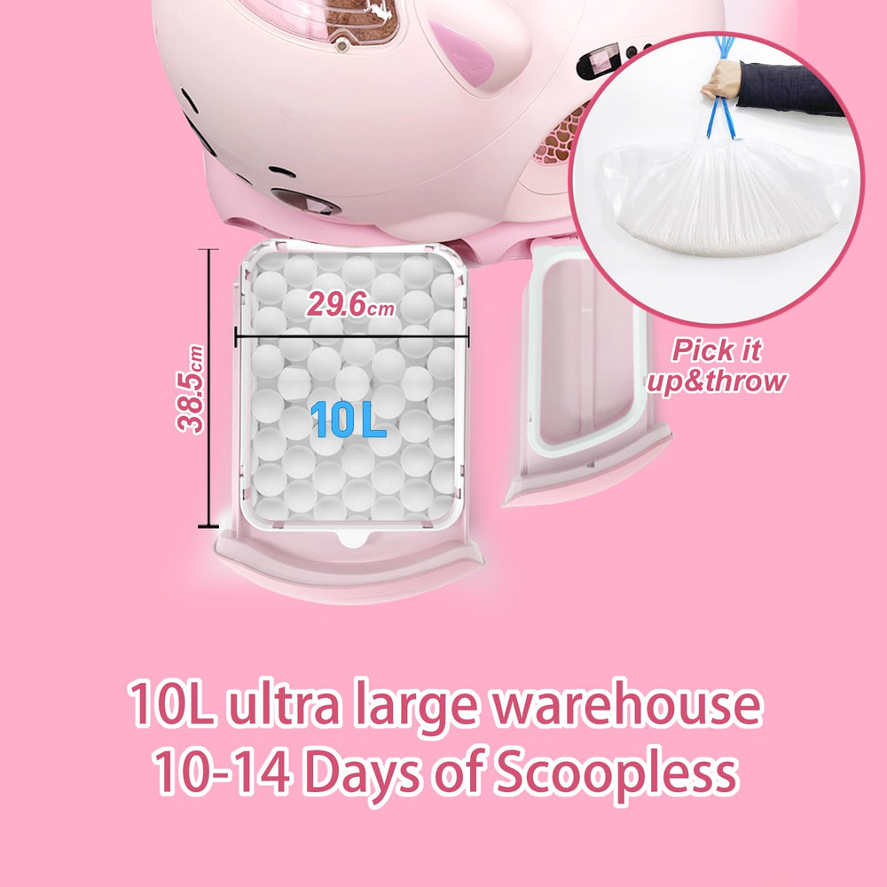 WOOHULOO capacidad-10l, manejo cómodo incluso para varios gatos.