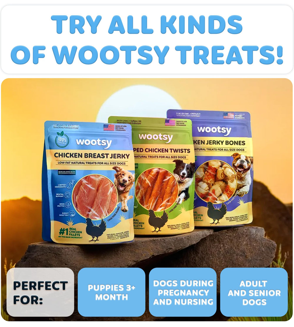 Producto sin cuero crudo Wootsy para dietas específicas