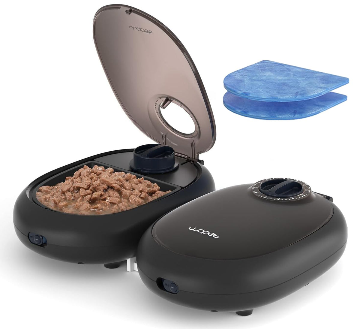 WOPET alimentador automático para gato con comida-húmeda, frescura diaria