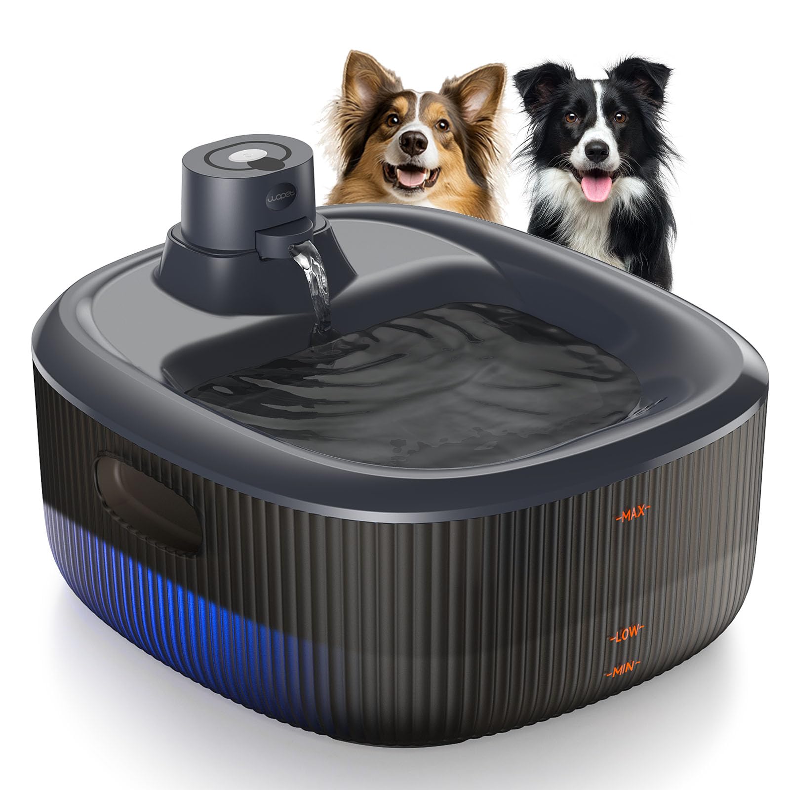 Bebedero inalámbrico WOPET para perros grandes con 6L, ideal para interiores.