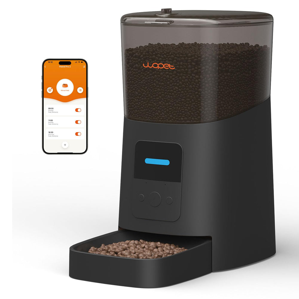 WOPET comedero automático 6L con control por aplicación para programar comidas.