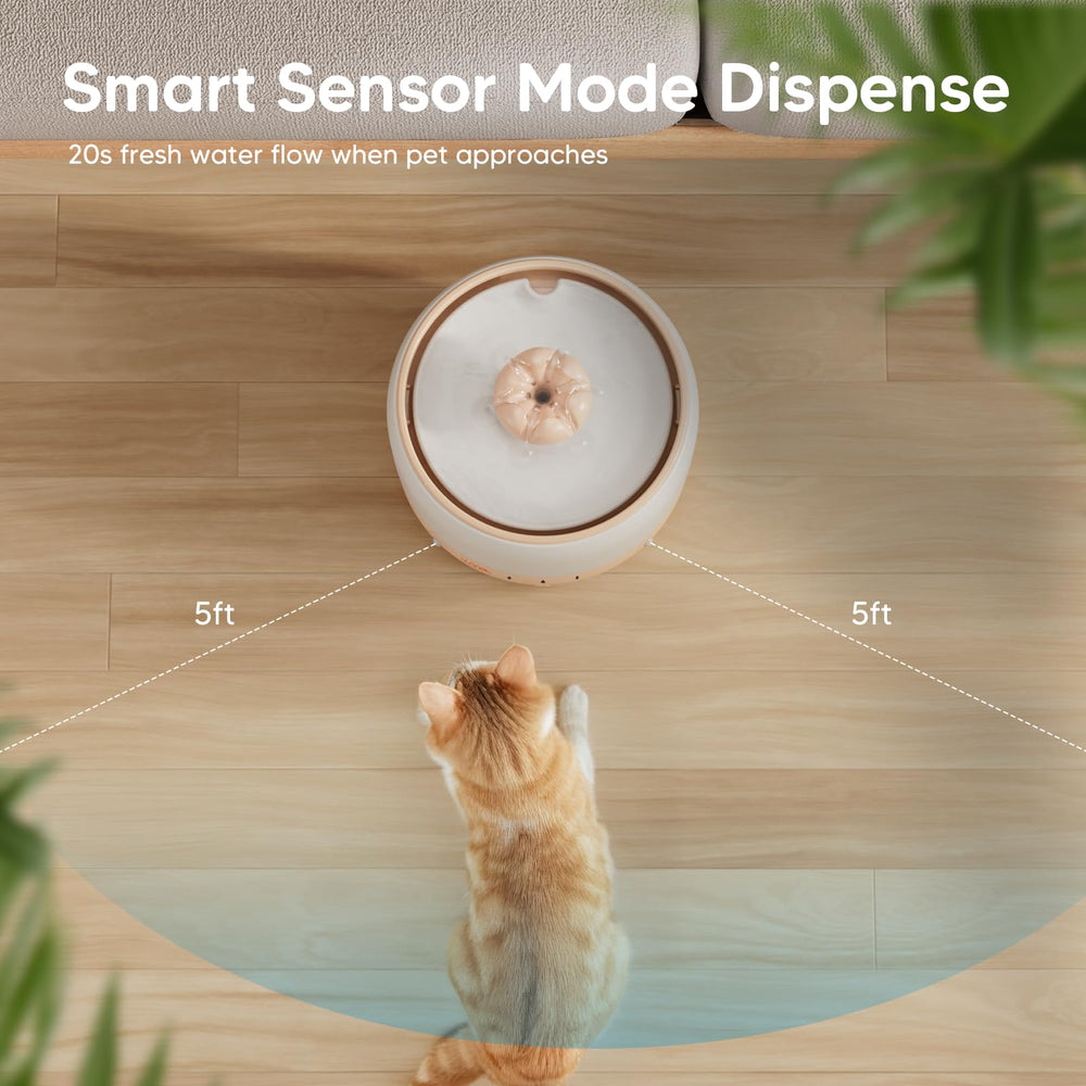 Dispensador de agua 3L de WOPET, suministro estable para gatos y perros.